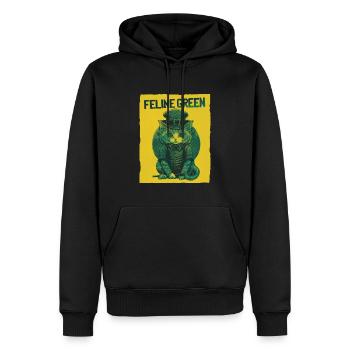 Feline Green St. Patty Day - Männer Premium Bio Hoodie - Schwarz - Vorne - Nico (187cm)