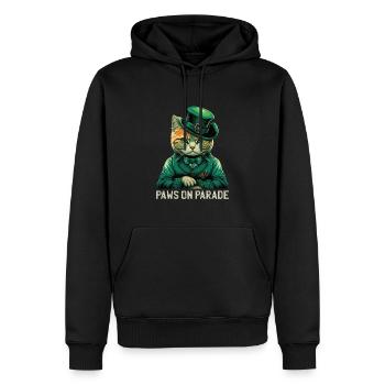 Paws on Parade Cat St. Patty Day - Männer Premium Bio Hoodie - Schwarz - Vorne - Nico (187cm)