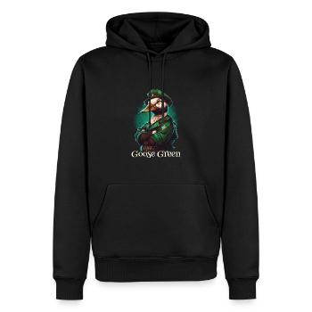 Goose Green S. Patty Day - Männer Premium Bio Hoodie - Schwarz - Vorne - Nico (187cm)