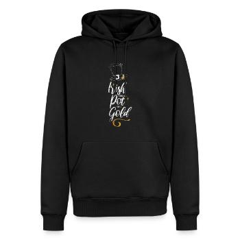 Irish You A Pot Of Gold Vintage - Men’s Premium Organic Hoodie - black - Front - Nico (187cm)