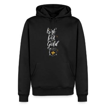 Irish You A Pot Of Gold Vintage - Men’s Premium Organic Hoodie - black - Front - Nico (187cm)