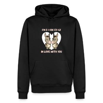 I'm e-donkey-ly in love with you Valeintine's Day - Männer Premium Bio Hoodie - Schwarz - Vorne - Nico (187cm)