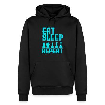 Chess - Men’s Premium Organic Hoodie - black - Front - Nico (187cm)