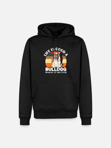 Bulldog Life Pet Owner Dog - Men’s Premium Organic Hoodie - black