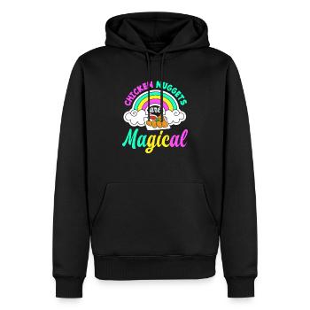 Chicken Nuggets Magie - Männer Premium Bio Hoodie - Schwarz - Vorne - Nico (187cm)