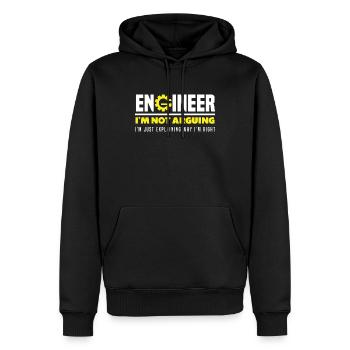 Ingenieur Recht Haben Geschenk - Männer Premium Bio Hoodie - Schwarz - Vorne - Nico (187cm)