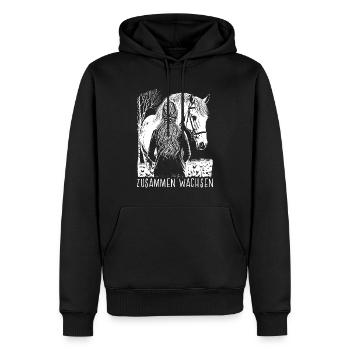 Zusammen Wachsen - Männer Premium Bio Hoodie - Schwarz - Vorne - Nico (187cm)