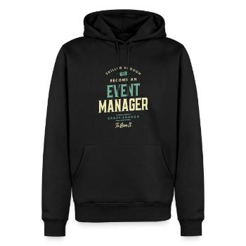 Event Manager - Men’s Premium Organic Hoodie - black - Front - Nico (187cm)