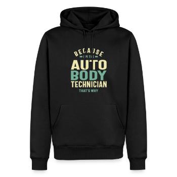 Auto Body Technician - Men’s Premium Organic Hoodie - black - Front - Nico (187cm)