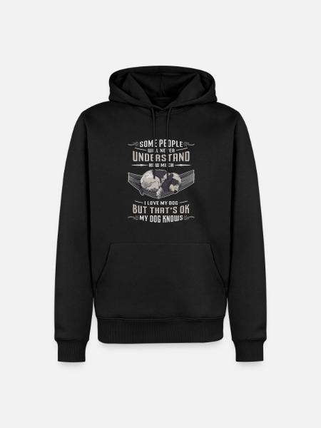 Ich Liebe Meinen Hund, Cocker Spaniel. - Männer Premium Bio Hoodie - Schwarz