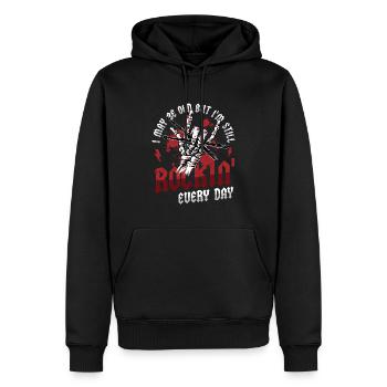 I may be old, but I'm still rocking - Men’s Premium Organic Hoodie - black - Front - Nico (187cm)