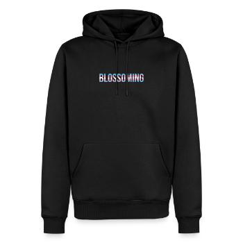 S’épanouir dans les couleurs de Trans - Sweat à capuche Premium bio Homme - noir - Devant - Nico (187cm)