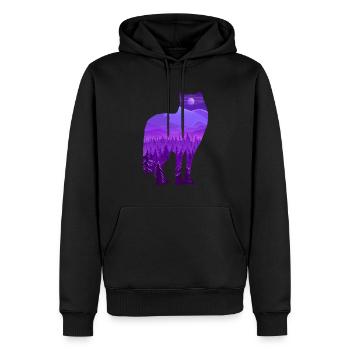 Timber Wolf - Männer Premium Bio Hoodie - Schwarz - Vorne - Nico (187cm)