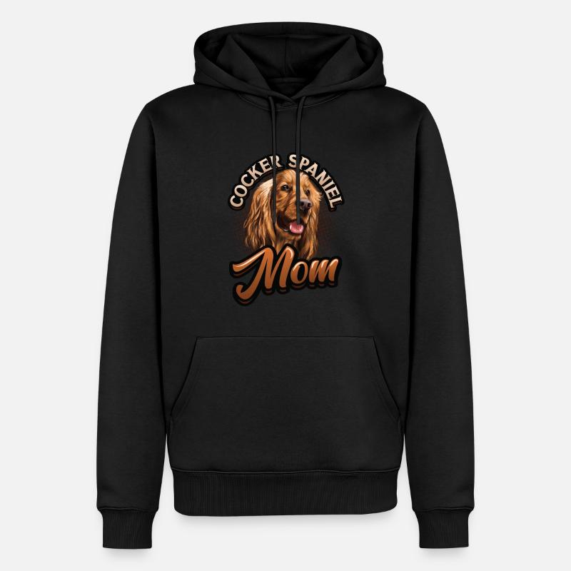 Cocker Spaniel Mom - Männer Premium Bio Hoodie - Schwarz