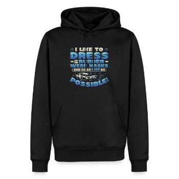 Tiefseetaucher, Gerätetauchen - Männer Premium Bio Hoodie - Schwarz - Vorne - Nico (187cm)