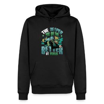 Tiefseetaucher, Gerätetauchen - Männer Premium Bio Hoodie - Schwarz - Vorne - Nico (187cm)
