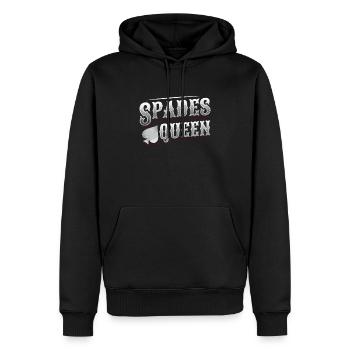 Pik Dame, Pik Kartenspiel - Männer Premium Bio Hoodie - Schwarz - Vorne - Nico (187cm)