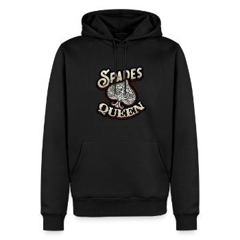 Pik Dame, Pik Kartenspiel - Männer Premium Bio Hoodie - Schwarz - Vorne - Nico (187cm)