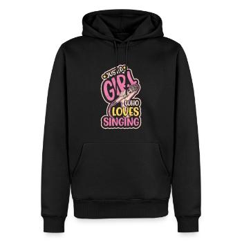 Just A Girl Who Loves Singing, Choir Singer Girl - Männer Premium Bio Hoodie - Schwarz - Vorne - Nico (187cm)