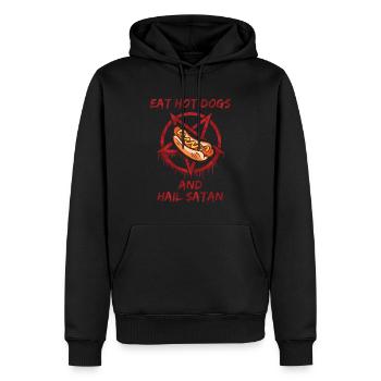 Eat Hot Dogs and Hail Satan - Männer Premium Bio Hoodie - Schwarz - Vorne - Nico (187cm)
