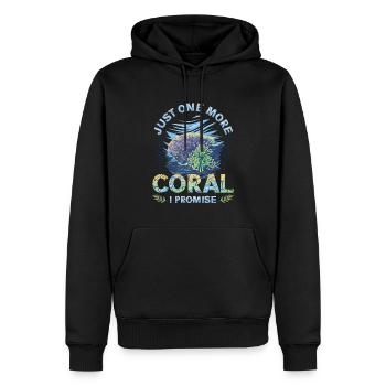 Nur Noch Eine Koralle, Verspreche Ich, Riffbecken - Männer Premium Bio Hoodie - Schwarz - Vorne - Nico (187cm)