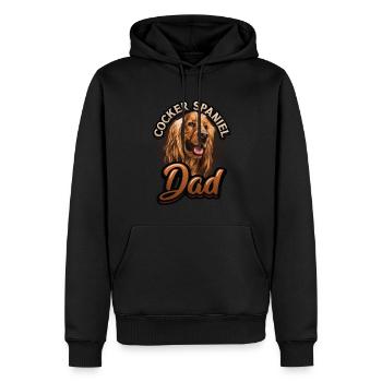 Cocker Spaniel Papa - Sweat à capuche Premium bio Homme - noir - Devant - Nico (187cm)