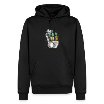 Lets Par, Tee Golfer, Funny Golf Club - Männer Premium Bio Hoodie - Schwarz - Vorne - Nico (187cm)