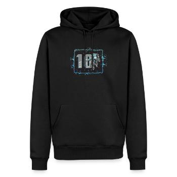 10e anniversaire, Astronaute, Décorations - Sweat à capuche Premium bio Homme - noir - Devant - Nico (187cm)