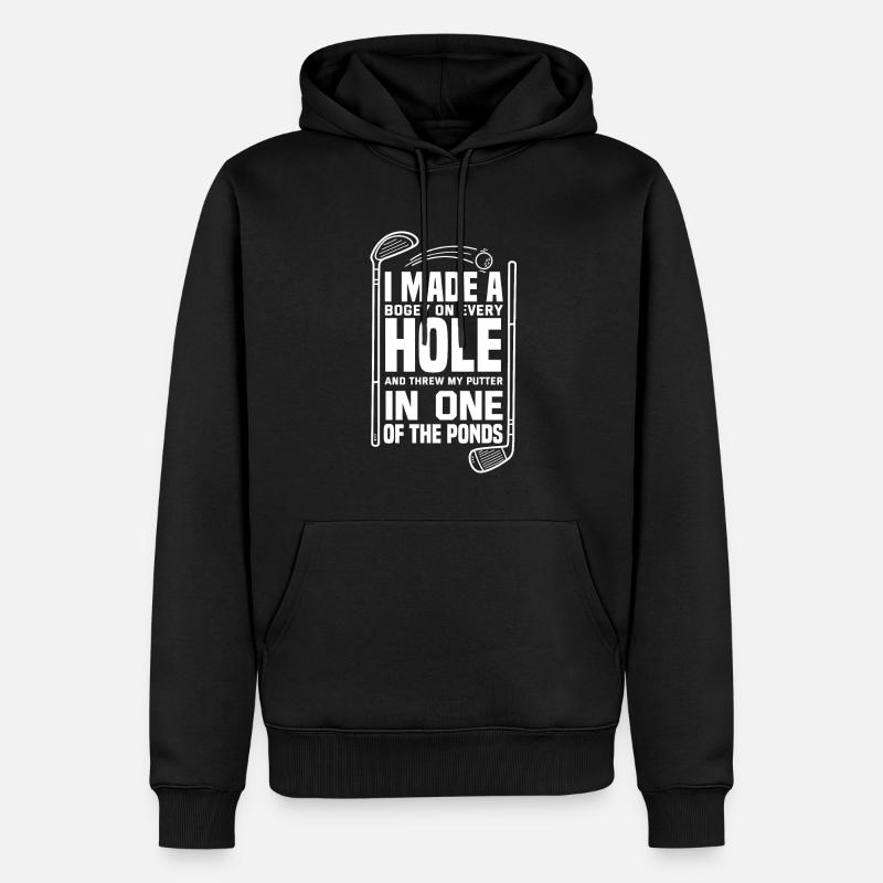 Golf Citation Golfeur Golfeurs - Sweat à capuche Premium bio Homme - noir