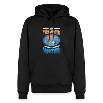 Élevage de poissons amusant, pisciculteurs - Sweat à capuche Premium bio Homme - noir - Devant - Nico (187cm)