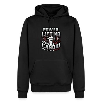 Funny Power Lifting Gewichtheben - Männer Premium Bio Hoodie - Schwarz - Vorne - Nico (187cm)