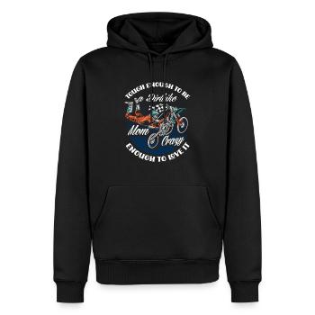Fière maman Motocross Dirt Bike - Sweat à capuche Premium bio Homme - noir - Devant - Nico (187cm)