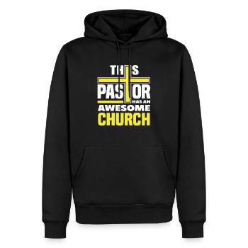 Pasteur Pasteur Église Tolle Don spirituel - Sweat à capuche Premium bio Homme - noir - Devant - Nico (187cm)