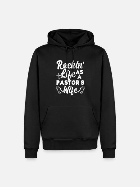 Pasteur Pasteur Mme Épouse Cadeau - Sweat à capuche Premium bio Homme - noir