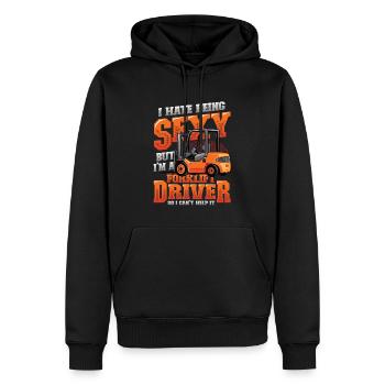 Sexy Gabelstaplerfahrer, Lagerlogistik - Männer Premium Bio Hoodie - Schwarz - Vorne - Nico (187cm)