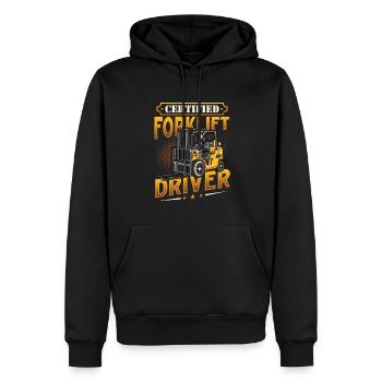 Zertifizierter Gabelstaplerfahrer - Männer Premium Bio Hoodie - Schwarz - Vorne - Nico (187cm)
