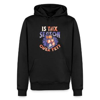 Ist Die Steuersaison Schon Vorbei,Müder Buchhalter - Männer Premium Bio Hoodie - Schwarz - Vorne - Nico (187cm)
