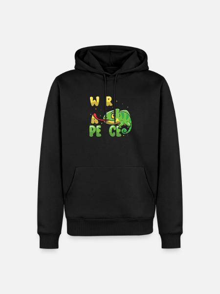 Peace Cameleon, Peace Movement - Men’s Premium Organic Hoodie - black