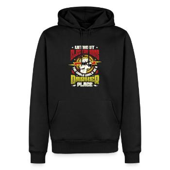 Ohne Elektriker, Wäre Die Welt Eine Dunklere - Männer Premium Bio Hoodie - Schwarz - Vorne - Nico (187cm)