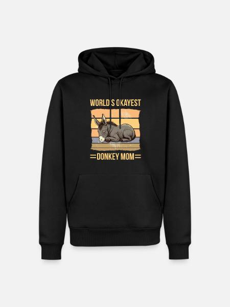 World Okayest Donkey Mom - Men’s Premium Organic Hoodie - black