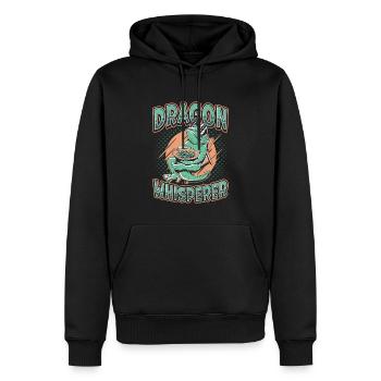 Bartagamenflüsterer, Reptilienliebhaber - Männer Premium Bio Hoodie - Schwarz - Vorne - Nico (187cm)
