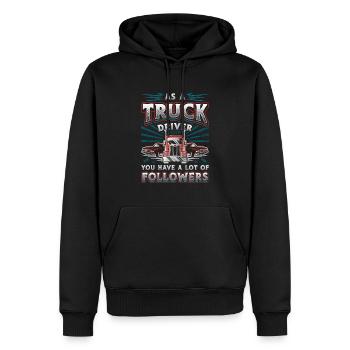 Lkw-Fahrer Haben Eine Menge Anhänger - Männer Premium Bio Hoodie - Schwarz - Vorne - Nico (187cm)