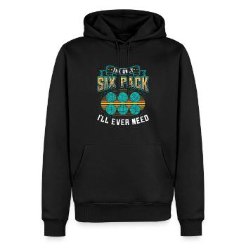Le seul pack de six dont j’aurai besoin - Sweat à capuche Premium bio Homme - noir - Devant - Nico (187cm)