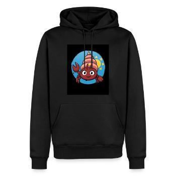 Hermit Crab Krabbenverkäufer - Männer Premium Bio Hoodie - Schwarz - Vorne - Nico (187cm)