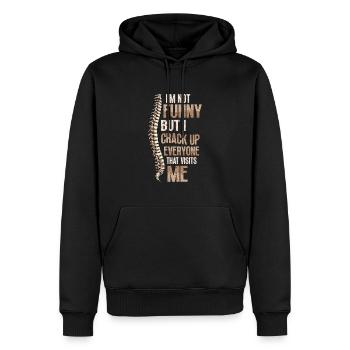 I'm not funny - Men’s Premium Organic Hoodie - black - Front - Nico (187cm)