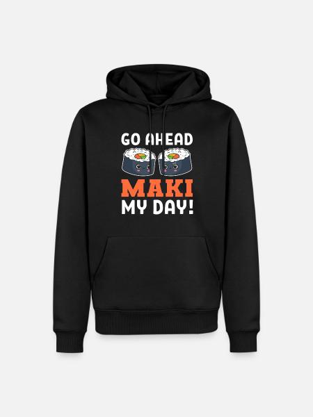 Maki - Pun Gourmet - Men’s Premium Organic Hoodie - black