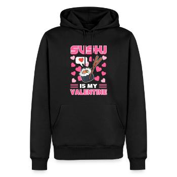 Sushi mein Valentinstag Sushi -Fan - Männer Premium Bio Hoodie - Schwarz - Vorne - Nico (187cm)