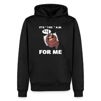 Paresseux endormi - Sweat à capuche Premium bio Homme - noir - Devant - Nico (187cm)
