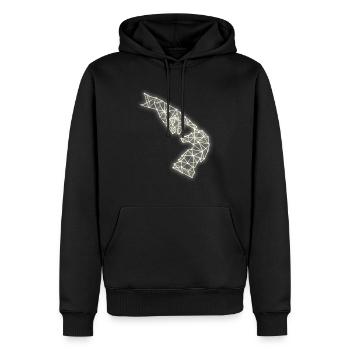 Art des échecs - Sweat à capuche Premium bio Homme - noir - Devant - Nico (187cm)