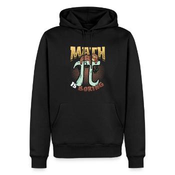 Mathe Ist Langweilig, Faultier Schläft Auf Pi - Männer Premium Bio Hoodie - Schwarz - Vorne - Nico (187cm)